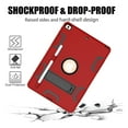 thumbnail image 5 of Dteck Case For Apple iPad 8th Generation 10.2-inch 2020,iPad 7th Gen 10.2" 2019 Shockproof 3 in 1 Design Rugged Hybrid Armor Rubber Hard Case Kickstand Protective Cover,Red+Black, 5 of 6