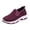 Dark Purple, variant on EKVAHL Women's Orthopedic Walking Shoes Breathable Cushioned Mesh Sneakers Slip On Wide Width Arch Support Non‑Slip Nurse Shoes Gray