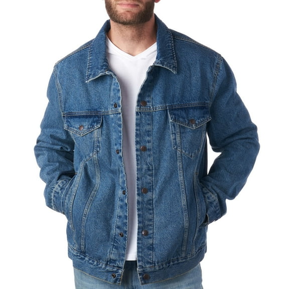 Alpine Swiss Derek Mens Classic Denim Jacket Casual Button Up Jean Trucker Coat