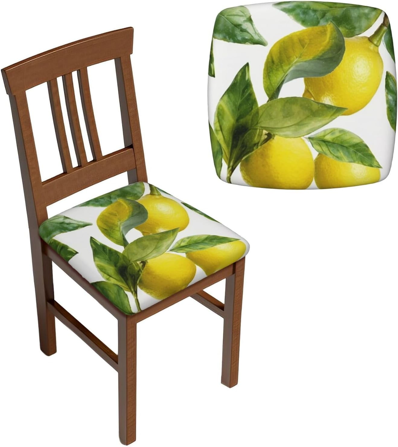 Dining Room Chair Seat Covers, Paisley Pattern Blue White Floral