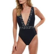 Gottex Swimwear Lurex-Trimmed One-Piece Swimsuit