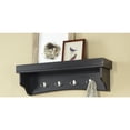 thumbnail image 5 of Shaker Cottage Tray Shelf Coat Hook with Cabinet Bench Set, Charcoal Gray, 5 of 5