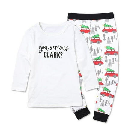 

Sunisery Family Matching Pajamas Christmas Jammies Clothes Cotton Letter Printed Holiday Sleepwear Sets Long Sleeve Pjs