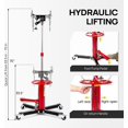 thumbnail image 4 of TUFFIOM Hydraulic Transmission Jack, 1,100 lbs,34"-68" Range, 360° Swivel Wheels, Blue, 4 of 14
