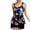 Black#1, variant on Women's Floral Print Strappy Halter Cutout Back Plus Size Two - Piece Tankini Swimsuit, Nylon Spandex Swimwear for Beach Pool Party, S - 5XL