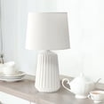 thumbnail image 2 of Mod Lighting and Decor Pleated Base Table Lamp with Tapered Shade - 17.5" - White, 2 of 9