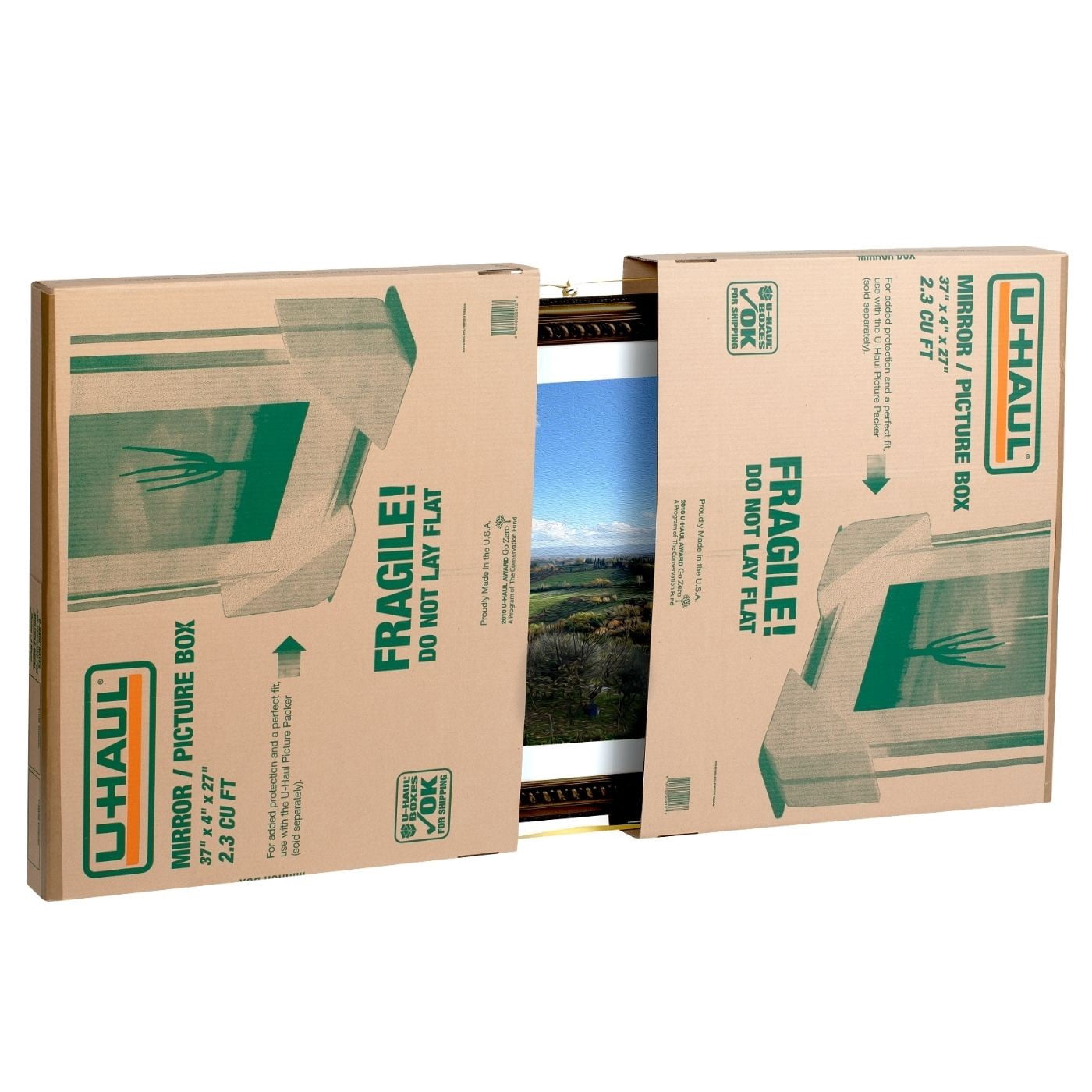 U-Haul Mirror & Picture Moving Box – Protective Box for Mirrors and Framed Artwork – Includes 1 Box