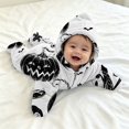 thumbnail image 3 of YunPes Starfish Baby Onesie Spooky Season Funny Graphic Jumpsuit Soft Plush Fall Winter Cozy Outfits Infant Newborn Halloween Party Dress-Up Wear, 3 of 5