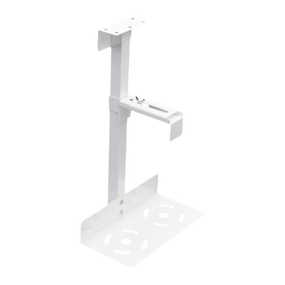 Soporte de montaje para CPU debajo del escritorio, montaje en pared, ahorro de espacio, soporte para CPU de computadora Blanco