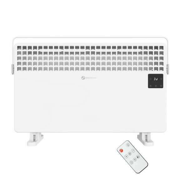 TUFFIOM 1500W Wall-Mounted Electric Space Heater with Remote Control & Towel Bar, Wall Heater with 3 Heating Settings, Over Heat & Tipover Protection, for Indoor Use, Bedroom, Office, Home