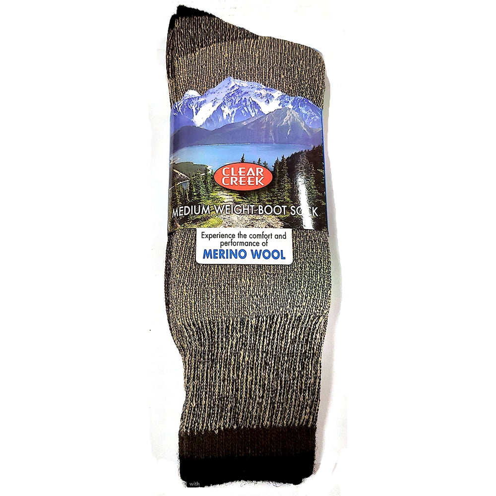 Gold Medal International Clear Creek Wool Thermal Socks Cream Men/Adult ...