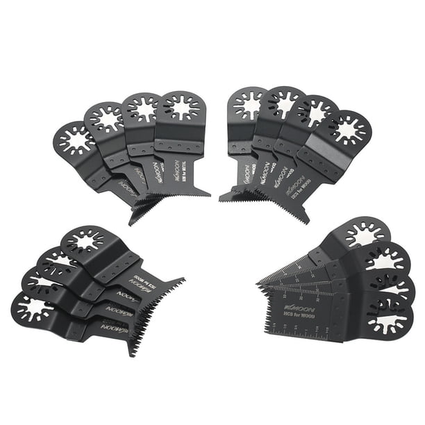Kit de 16 piezas de cuchillas oscilantes mixtas para múltiples herramientas, hojas de sierra para Fein Multimaster, Makita, Bosch, Rockwell, Sonicrafter, Worx, accesorios para múltiples