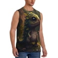 thumbnail image 2 of Bixox Men's Cute Leaf Animal Printed Shirt Sleeveless Fitness Tank Top-Medium, 2 of 5