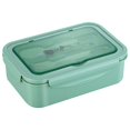 thumbnail image 1 of Bento Lunch Box Set Plastic Leak-proof Meal Food Container Spoon Fork for Adults Kids  Khaki, 1 of 10