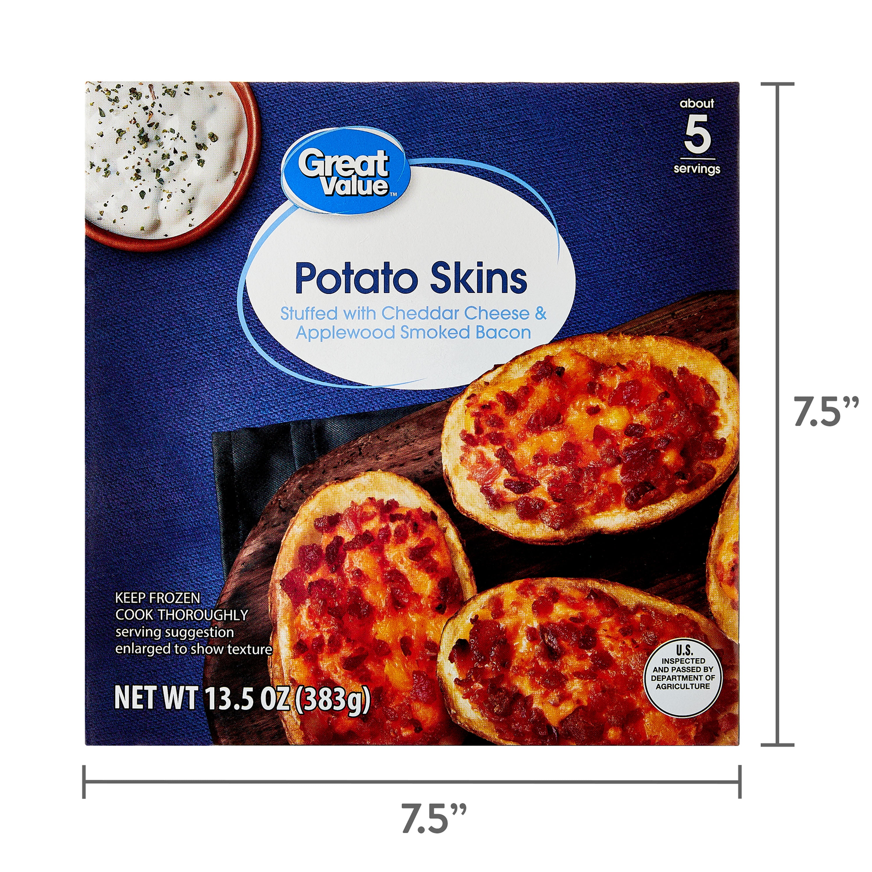 Great Value Potato Skins, 13.5 oz (Frozen)