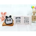 thumbnail image 3 of Reloj despertador analógico Mini Panda de 4 pulgadas para niños, sin tictac/lindo/bonito - Marcarons Green (Panda) JFHHH pequeña, 3 of 4