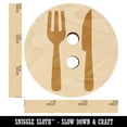 thumbnail image 2 of Fork and Knife Solid Silhouette Wood Buttons for Crochet Knitting Sewing DIY Craft - 0.75 Inch Small (12pcs), 2 of 7