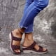 thumbnail image 3 of Zapatillas de cuña para mujer de fondo plano con tacón alto y flores informales retro de verano Wmkox8yii hj789, 3 of 9