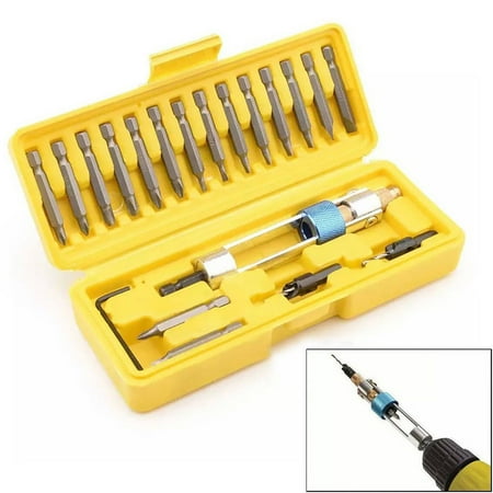 Bit Flip Driver Set - Mrosaa 20Pcs Drill Bit Set High Speed Steel Screwdriver Bit Flip Drive Drill Driver Box