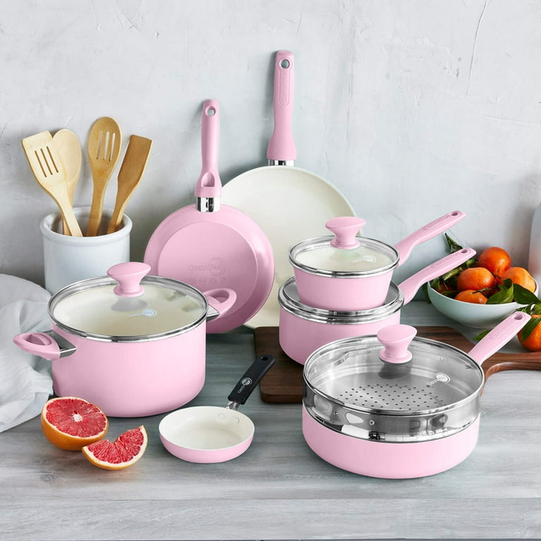 GreenPan Rio 16-Piece Nonstick Aluminum Cookware Set, Toxic Free