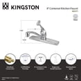 thumbnail image 4 of Kingston KB0571 Columbia One-Handle 3-Hole 8" Centerset Kitchen Faucet in Polished Chrome, 4 of 4