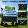 thumbnail image 5 of ANSFIL Collapsible Wagon with Wheels, Wagons Carts Foldable Wagon Cart with Flexible Handle, Folding Utility Heavy Duty Wagons Carts for Grocery Shopping Garden, 5 of 10