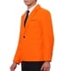 thumbnail image 4 of BLAZER DE HOMBRE INSPIRE CHIC De Un Botón Con Solapa Con Muesca Y Bolsillo De Pecho Color Naranja, 4 of 5