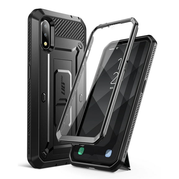 SUPCASE Unicorn Beetle Pro Series Samsung Galaxy A01 Case (US Version) 2020 Release, Full-Body Rugged Holster & Kickstand Galaxy A01 Case with Built-in Screen Protector (Black)