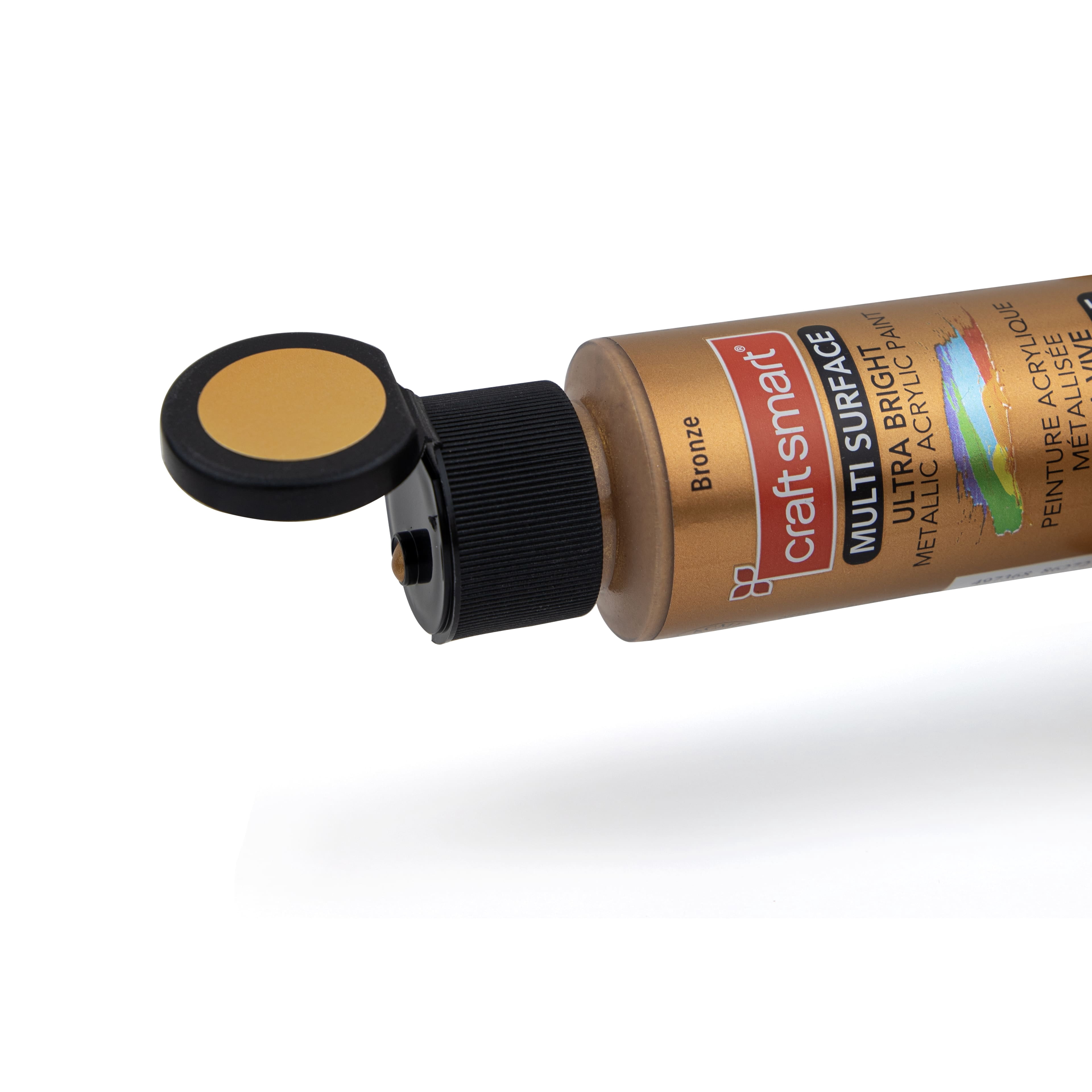 Craft Smart Bronze Premium Ultra Bright Metallic Paint - Multi-Surface Shimmer Finish for Art, Crafts & Decor, 12 Pack