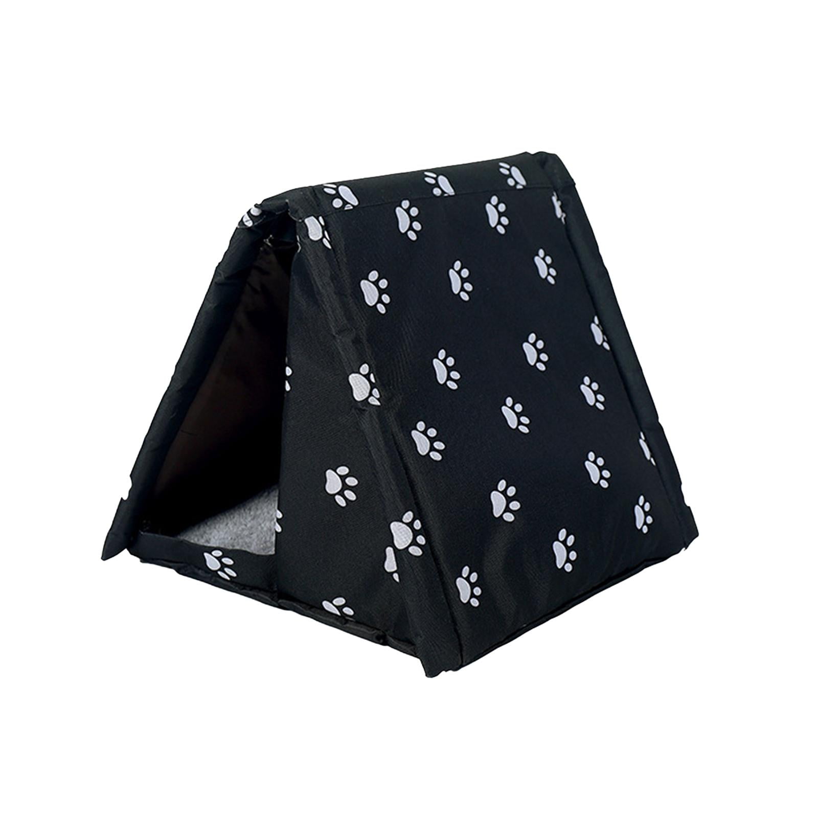 Stray Cats Shelter Waterproof Sleeping Tent Winter Warm Anti Slip Small Dog Kennel Pet Cat Beds Outdoor Cat House for Park Courtyard Street , 40cmx34cmx32cm