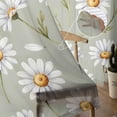 thumbnail image 5 of Sage Green Flower Sheer Curtains 72 Inches Long 2 Panels Set, Window Sheer Curtains for Living Room/Bedroom, Vintage Watercolor Floral Leaf Light Filtering Rod Pocket Curtain 52'' x 72'' x 2, 5 of 7