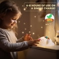 thumbnail image 3 of NiHome Kids Soft Silicone Touch Lamp Night Light, 3 Adjustable Brightness Levels, Automatic Shut-Off, USB Rechargeable Long Battery Life for Children's Bedroom, Nursery & Living Room Lighting (White), 3 of 9
