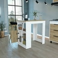 thumbnail image 5 of CoSoTower Kitchen Island with Side Shelve and to Open Cabinet , White / Macadamia, 5 of 5