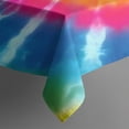 thumbnail image 3 of Colorful Rainbow Tie Dye Spiral Pattern Rectangle Tablecloth 60"x84",Waterproof Polyester Rectangle Table Cloth, Wipeable Spillproof Polyester Tablecloth for Dining, Camping, Indoor and Outdoor, 3 of 5