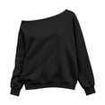thumbnail image 3 of Vividxx Sweatshirts For Girls Off Shoulder Long Sleeve Sweatshirt Kids Solid Color Cozy Everyday Pullovers Tops Relaxed Fit Stylish Comfortable 11-12 Years, 3 of 5