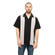 G-Style USA Men's Two Tone Retro Button Down Bowling Shirts