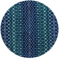 thumbnail image 6 of Rugs.com Moroccan Trellis Collection Rug – 8 Ft Round Navy And Teal Medium Rug Perfect For Kitchens, Dining Rooms, 6 of 6