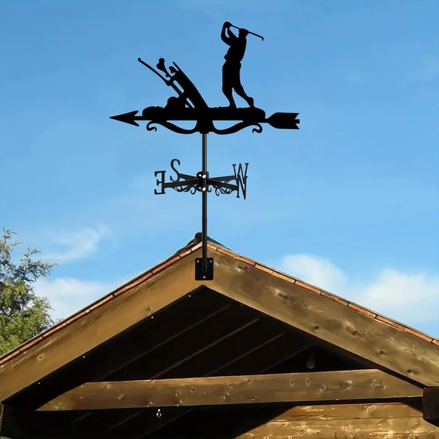 Veleta de Metal para Golf, jardín, veleta, indicador de dirección del viento, herramienta de medición del viento para granero, Gazebo, golfista,