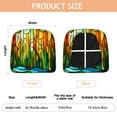 thumbnail image 3 of Stained Glass Landscape Seat Covers for Dining Room Chairs Set Of 4,Stretch Printed Washable Chair Seat Cover with Elastic Ties and Button,Removable Waterproof Couch Cushion Covers, 3 of 6