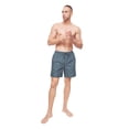 thumbnail image 3 of Rokka&Rolla Men's 7'' Pattern Swim Shorts with Compression Liner, 3 of 12