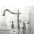 thumbnail image 2 of Kingston Brass KB1971PL Heritage Widespread Bathroom Faucet with Plastic Pop-Up, Polished Chrome, 2 of 3