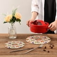 thumbnail image 7 of Halloween 2 Pack Pot Holders Trivets, Heat Resistant Hot Pads for Kitchen Table Decoration Trivets for Hot Dishes/Pot/Bowl/Teapot/Hot Pot Holders, 7" + 9.45", 7 of 7