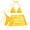 EK37_Yellow, variant on IYYVV Women's 3 Piece Bikini Sets Halter Top Side Tie Bottom Mesh Cover Up Skirt Swimsuit Summer Beach Bathing Suit White M