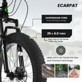 thumbnail image 5 of 26-Inch Fat Tire Bike, Shimano 21-Speed Trail & Urban Mountain Bike with Disc Brakes – Black, 5 of 6