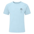 thumbnail image 4 of EliteGoogv Men T Shirt Coconut Tree Raglan Sleeve Round Neck Casual Sport Tee For Men Summer Breathable Comfort Top Light Blue XS, 4 of 8
