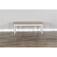 thumbnail image 5 of Pemberly Row Coastal 19" Solid Mahogany Wood Bench in Taupe Off White, 5 of 10
