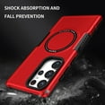thumbnail image 5 of for Galaxy S23 Ultra Case, Military Grade Drop Protection,Skin-Friendly Compatible with MagSafe Silicone & PC Double Layer Protection Shockproof Cover For Samsung Galaxy S23 Ultra, red, 5 of 11