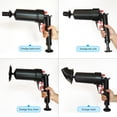 thumbnail image 2 of Btidfty Pneumatic Pipe Plungers High Manual Sink Plunger for Bathroom (Black), 2 of 9