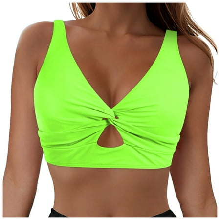 New & Trending  Women s Solid Swimsuit Push-Up Padded  Sleeveless Blouse  Fashion Swimwear  Beach Pool  Full Coverage  Supportive Bra  Quick-Dry Material  Swimsuit Women | Green S  SOPABC