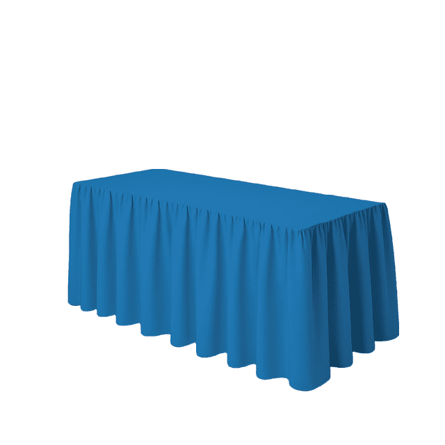 Mantel Bambalina Para Mesa De 1.80 x 0.75 Colores Azul Turqueza